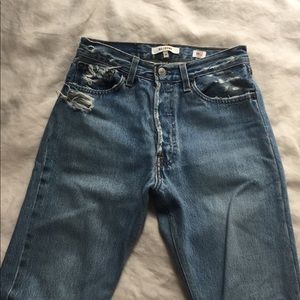 Re/done Vintage Levi’s High Rise Ankle Crop Jeans